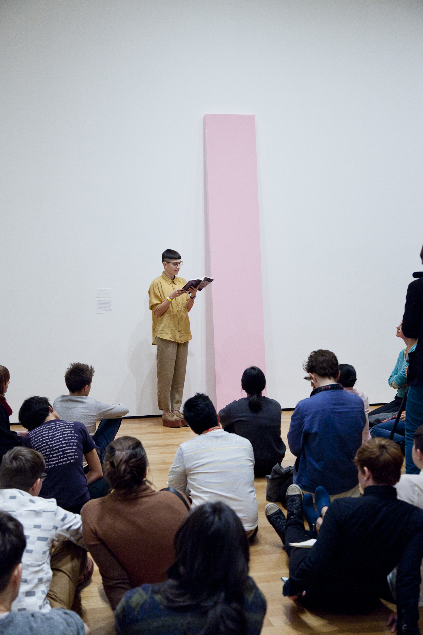 Gordon Hall reads to John McCracken